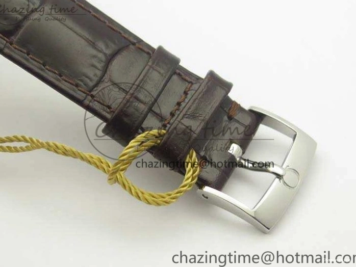 0119 FashionForward De Ville Prestige Real Power Reserve SS TW 1:1 Best Edition White Dial SS Markers On Leather Strap A 8095